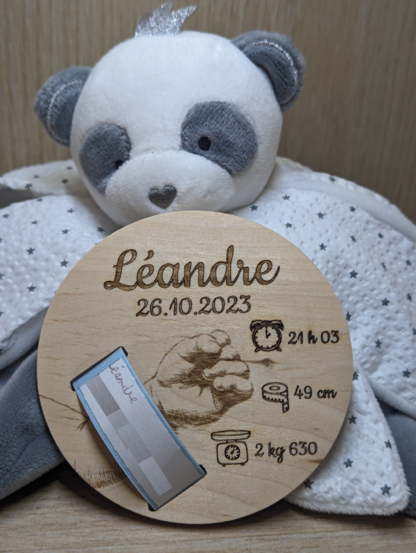 Support pour bracelet de naissance