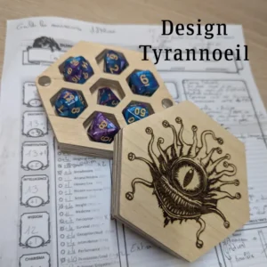 Boîte à dés hexagonale