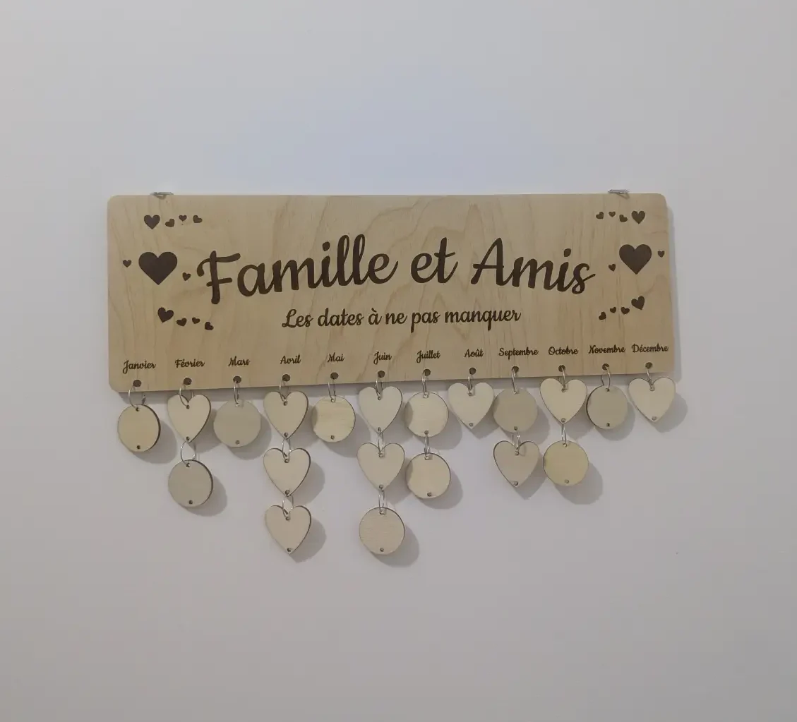 Calendrier anniversaires