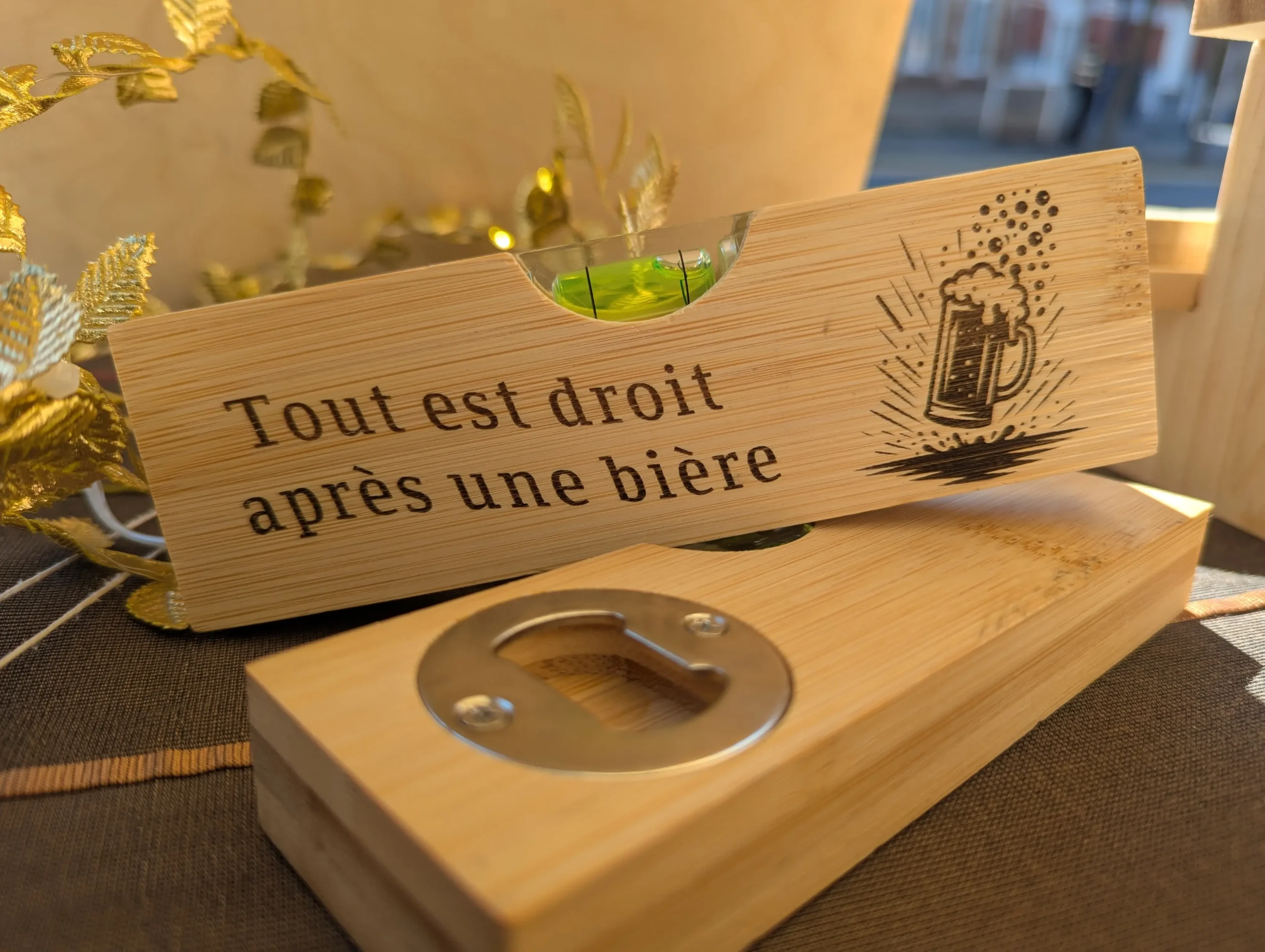 Décapsuleur niveau à bulle