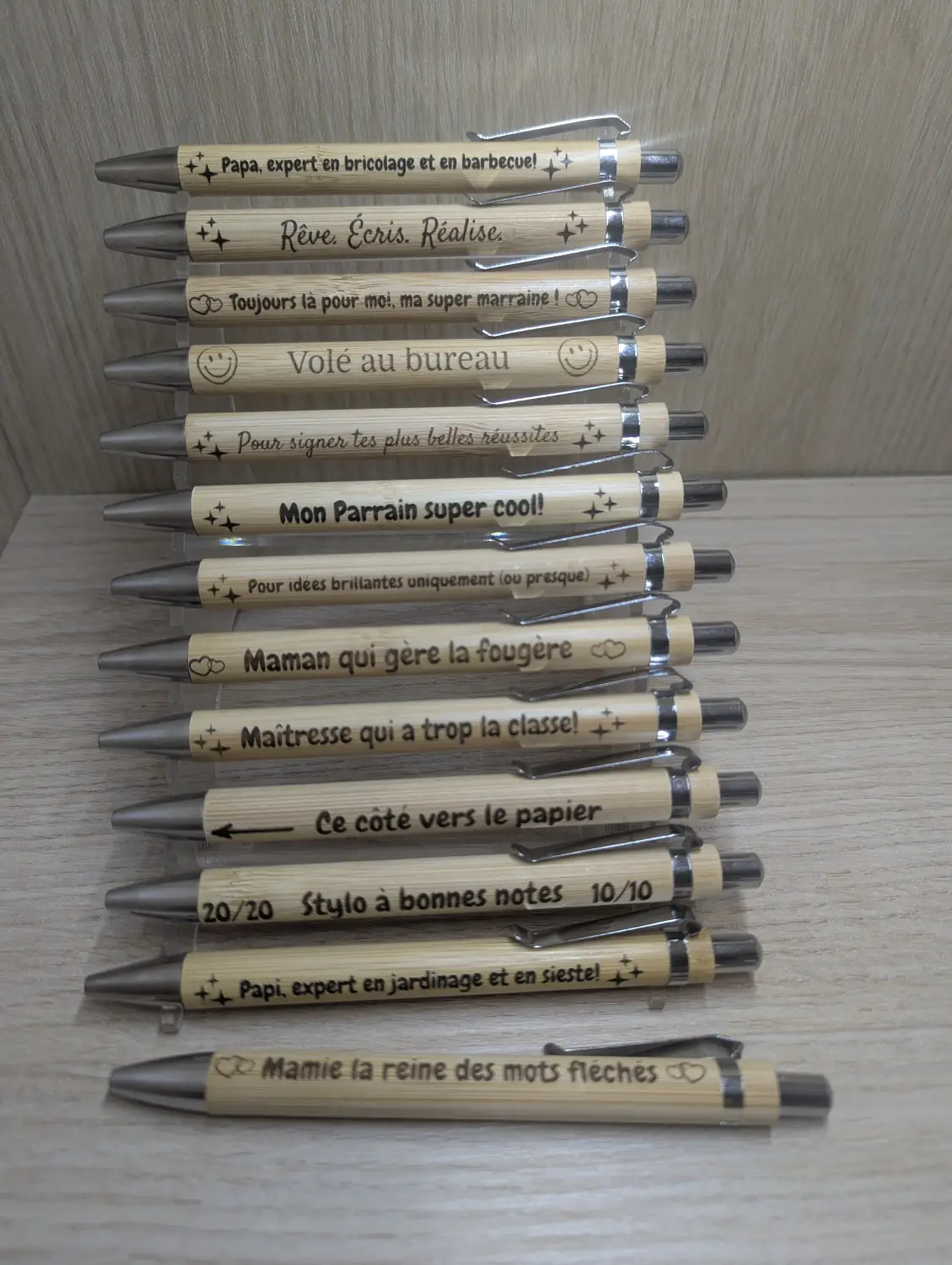 Stylo bille bambou personnalisé – Image 2