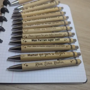 Stylo bille bambou personnalisé